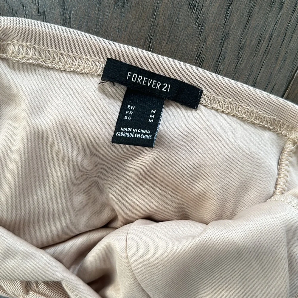 FOREVER 21 Nude Ruched Mini Dress - Picture 3 of 3